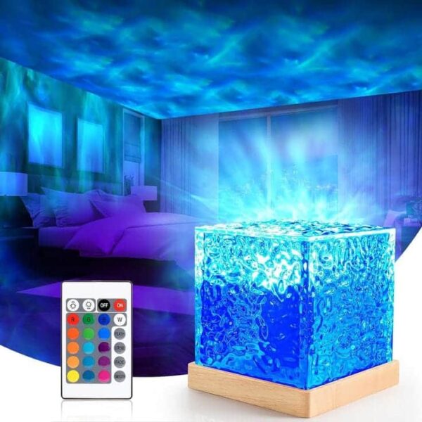 Dynamic Ocean 16 Colours Flame Crystal Lamp