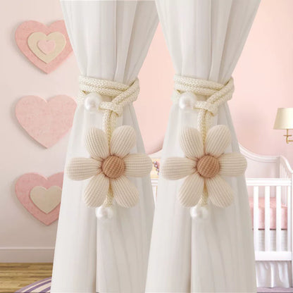 Flower Pearl Curtain Buckle